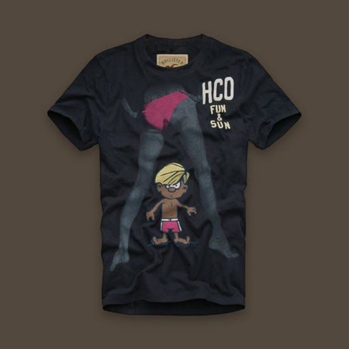 Hollister Hombres De Cuello Redondo Corto Remera HCO4049